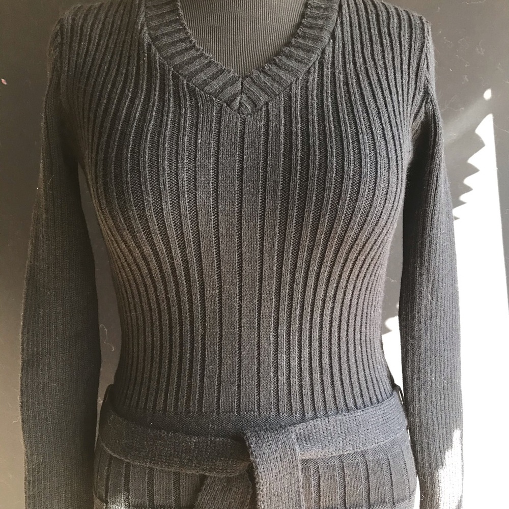 Sweater, v-neck cardigan, black